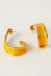 Buy_Voyce Jewellery_Yellow Enamelled Andaman Earrings _at_Aza_Fashions