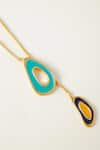 Voyce Jewellery_Blue Enamelled Circlet Necklace _Online_at_Aza_Fashions