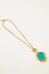 Shop_Voyce Jewellery_Blue Enamelled Bali Swish Circlet Necklace _at_Aza_Fashions