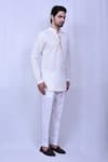 Shop_Arihant Rai Sinha_White Cotton Embroidered Chikankari Short Kurta _Online_at_Aza_Fashions