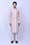 Shop_Arihant Rai Sinha_Multi Color Kurta Cotton Embroidered Mirror Work With Pant _Online_at_Aza_Fashions