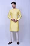 Buy_Arihant Rai Sinha_Yellow Kurta Bangalori Silk Plain With Pant _at_Aza_Fashions