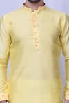 Shop_Arihant Rai Sinha_Yellow Kurta Bangalori Silk Plain With Pant _Online_at_Aza_Fashions