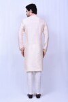Shop_Arihant Rai Sinha_Beige Kurta Bangalori Silk Plain Mandarin Collar With Pant_at_Aza_Fashions