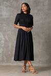 Buy_The Summer House_Black Cotton Round Neck Mo Solid Dress With Slip_at_Aza_Fashions