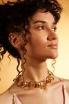 Buy_Joules by Radhika_Gold Plated Intertwined Multi Loop Choker Necklace_at_Aza_Fashions