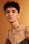 Buy_Joules By Radhika_Grey Pearl And Diamond Sky Lariat Necklace _at_Aza_Fashions