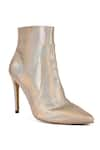 Buy_Vanilla Moon_Silver Textured Esme Metallic Ankle Boots _at_Aza_Fashions