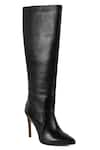 Buy_Vanilla Moon_Black Link Chain Trim Esther Solid Long Boots _at_Aza_Fashions