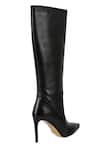 Buy_Vanilla Moon_Black Link Chain Trim Esther Solid Long Boots _Online_at_Aza_Fashions