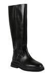 Buy_Vanilla Moon_Black Link Chain Trim Everlee Solid Long Boots _at_Aza_Fashions