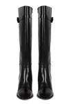 Shop_Vanilla Moon_Black Link Chain Trim Mallory Solid Long Boots _at_Aza_Fashions