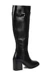 Buy_Vanilla Moon_Black Link Chain Trim Mallory Solid Long Boots _Online_at_Aza_Fashions