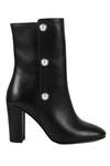 Buy_Vanilla Moon_Black Pearl Studded Buttons Marlee Ankle Boots _Online_at_Aza_Fashions