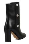 Shop_Vanilla Moon_Black Pearl Studded Buttons Marlee Ankle Boots _Online_at_Aza_Fashions