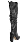 Buy_Vanilla Moon_Black Plain Millie Ruched Long Boots _Online_at_Aza_Fashions