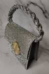 Shop_X Feet Above_Silver Embellished Bijoux Crystal Mesh Mini Bag _at_Aza_Fashions