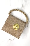 Shop_X Feet Above_Gold Embellished Bijoux Satin Mini Bag _at_Aza_Fashions