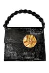 Buy_X Feet Above_Black Embellished Bijoux Rhinestone Mini Bag _at_Aza_Fashions