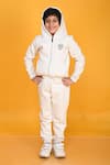 Buy_Anthrilo_Cream Cotton Embroidery Tiger Motif Hoodie And Jogger Set_at_Aza_Fashions