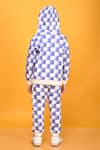 Shop_Anthrilo_Blue Cotton Rich Warm Fleece Printed Checkered Zipper Hoodie Jogger Set _at_Aza_Fashions