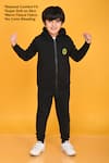 Anthrilo_Black Cotton Rich Warm Fleece Solid Hoodie And Jogger Set  _Online_at_Aza_Fashions