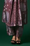 Arte-Alter_Purple Woven Mulberry Silk Geranium Anarkali And Pant Set _at_Aza_Fashions