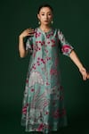 Buy_Arte-Alter_Blue Woven Mulberry Silk Angelonia Kurta And Pant Set  