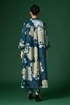 Shop_Arte-Alter_Blue Handwoven Mulberry Silk Hand Printed Iris Kurta And Pant Set  _at_Aza_Fashions