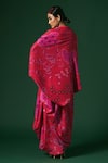 Shop_Arte-Alter_Pink Handwoven Mulberry Silk Hand Printed Clematis And Dress Set  _at_Aza_Fashions