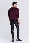 Shop_S&N By Shantnu Nikhil_Purple Velour Crystals Crest Embroidered Hoodie _at_Aza_Fashions