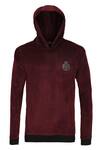 S&N By Shantnu Nikhil_Purple Velour Crystals Crest Embroidered Hoodie _Online_at_Aza_Fashions