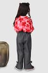 Shop_Jelly Jones_Pink Satin Printed Floral Balloon Shirt With Pant _at_Aza_Fashions