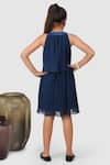 Shop_Jelly Jones_Blue Georgette Textured Dress _at_Aza_Fashions