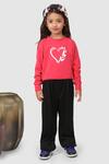 Jelly Jones_Pink Cotton Printed Heart T-shirt With Contrast Pant _Online_at_Aza_Fashions