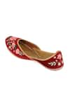 NR BY NIDHI RATHI_Maroon Floral Embroidered Juttis _at_Aza_Fashions