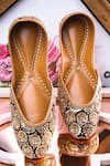 Buy_NR BY NIDHI RATHI_Black Zari And Sequin Embroidery Floral & Juttis_at_Aza_Fashions