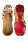 Shop_NR By Nidhi Rathi_Yellow Beads And Cut Dana Hand Embroidered & Juttis_at_Aza_Fashions