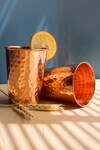 Shop_MANOR HOUSE_Brown Copper Printed Drinkware Gift Set_Online_at_Aza_Fashions