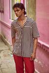 Buy Dash And Dot Black Cotton Striped Pattern Organic Shirt Online at Aza Fashions Buy_Dash And Dot_Black Cotton Striped Pattern Organic Shirt_Online_at_Aza_Fashions