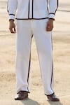 Buy_Dash And Dot_White Polyester, Viscose, Lycra Contrast Outline Shirt With Pant _Online_at_Aza_Fashions