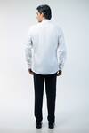 Shop_Kommal Sood_White Cotton Button Down Pleated Shirt _at_Aza_Fashions