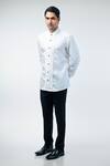 Buy_Kommal Sood_White Cotton Button Down Pleated Shirt _Online_at_Aza_Fashions