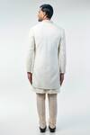Kommal Sood_Off White Cotton Silk Hand Embroidery Floral Sherwani Trouser Set  _Online_at_Aza_Fashions