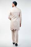 Kommal Sood_Pink Cotton Silk Hand Embroidery Floral Sherwani Trouser Set  _Online_at_Aza_Fashions