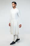 Shop_Kommal Sood_Off White Cotton Silk Plain Anarkali Kurta With Churidar  _Online_at_Aza_Fashions