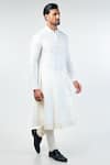 Kommal Sood_Off White Cotton Silk Plain Anarkali Kurta With Churidar  _at_Aza_Fashions