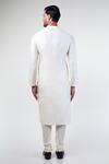 Shop_Kommal Sood_Off White Dupion Silk Embroidery Flower Butti Floral Sherwani Set  _Online_at_Aza_Fashions