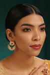 Buy_MINAKI_Multi Color Kundan Polki Stone Embellished Dangler Earrings _at_Aza_Fashions