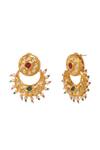 Buy_MINAKI_Multi Color Kundan Polki Stone Embellished Dangler Earrings _Online_at_Aza_Fashions